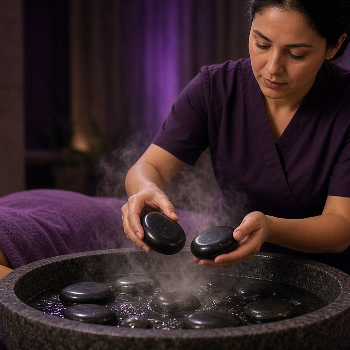Hot Stone Massage in Business Bay at Starlight Spa, Silver Tower, Dubai